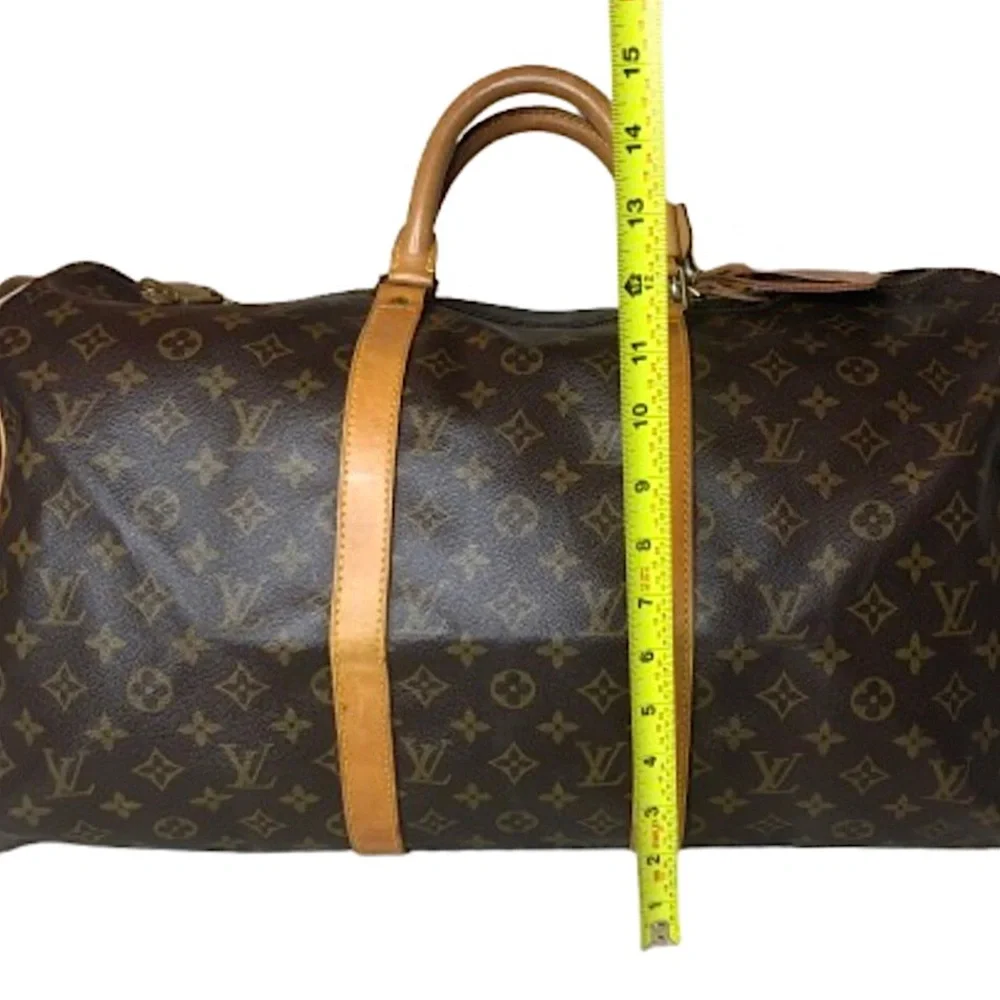 LOUIS VUITTON Monogram KEEPALL 50 LV Boston Travel Weekend Duffle Bag France